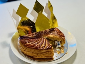 Galette des Rois served for Epiphany with the fève