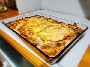 Freshly baked Tartiflette
