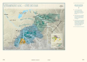 Champagne region map from Celebrating Champagne: A Wine for All Seasons by Sally Hillman