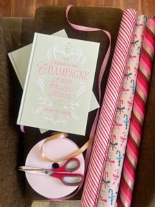 Celebrating Champagne: A Wine For All Seasons by Sally Hillman styled as a Christmas gift