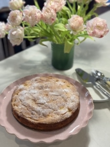 French apple cake made with seasonal apples