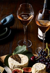French cheese course - assorted cheeses served with Champagne.