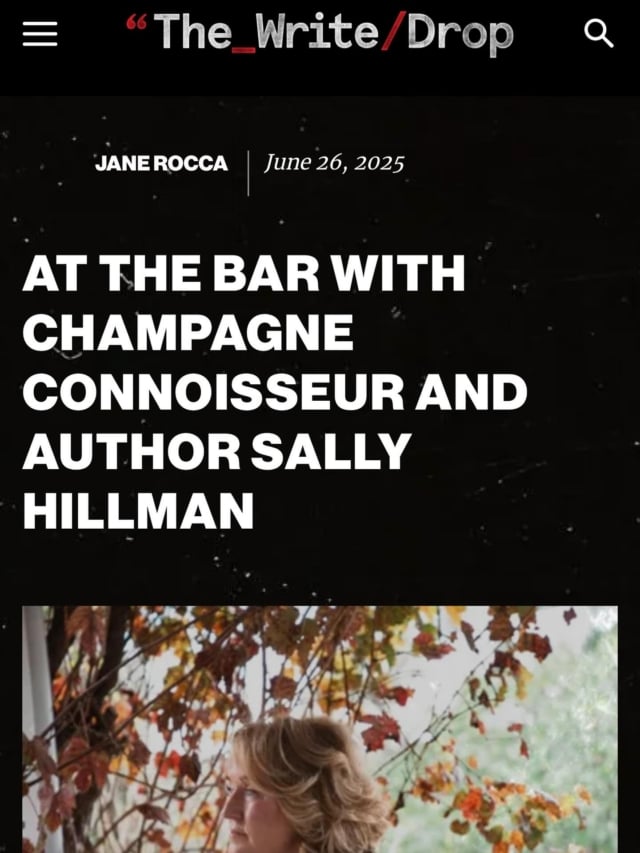 Feeling incredibly honoured to be featured in the At the Bar series by the wonderful @janerocca_ at @thewritedrop 🥂✨

Thank you, Jane, for the beautiful write-up — what a fabulous article! I’m so grateful to be included among such inspiring figures in hospitality.

Big thanks also to @idcollective for your ongoing support and for helping bring this to life 🙏

Here’s to storytelling, community, and the passion that connects us all in this vibrant industry.

#atthebar #thewritedrop #gratitude #sallyhillman  #celebratingchampagne #idcollective
