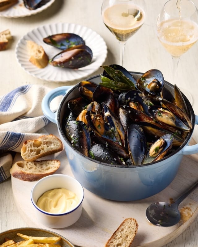 Summer days, fresh seafood and a chilled bottle of champagne. The pleasures of the season are not far away.

Moules frites, a glass of champagne and a long lunch that stretches into the afternoon. French summer at its simplest, and one of the pleasures worth looking forward to.

From ‘Celebrating Champagne: A Wine For All Seasons’, a little inspiration for the warmer days ahead, on a day when Melbourne feels as though summer has arrived early.

#celebratingchampagne #sallyhillman #champagne #frenchfries #moulesfrites